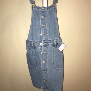 Gorgeous New w/ Tags PacSun Denim Overalls Skirt